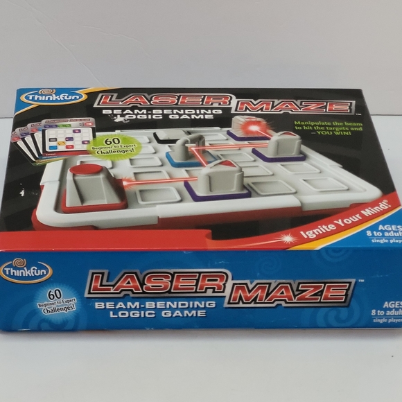 2012 Thinkfun LASER MAZE - Beam-Bending Logic Game 60 Challenges! Complete. NEED - Picture 7 of 7